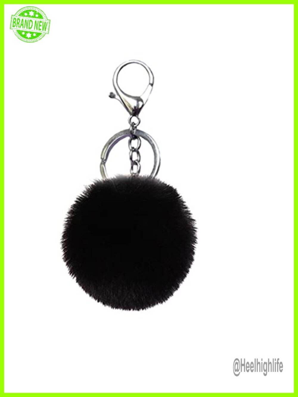 Faux Fur Pom Pom Keychain Fluffy Ball Bag Charm Tote Pendant